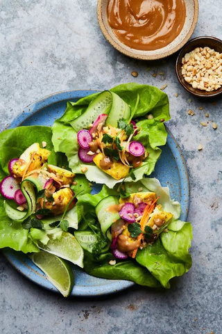 Chicken Satay Lettuce Wraps