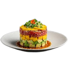 Spicy Tuna Mango Tower Salad